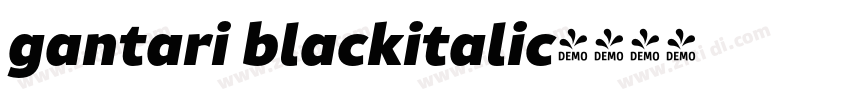 gantari blackitalic字体转换